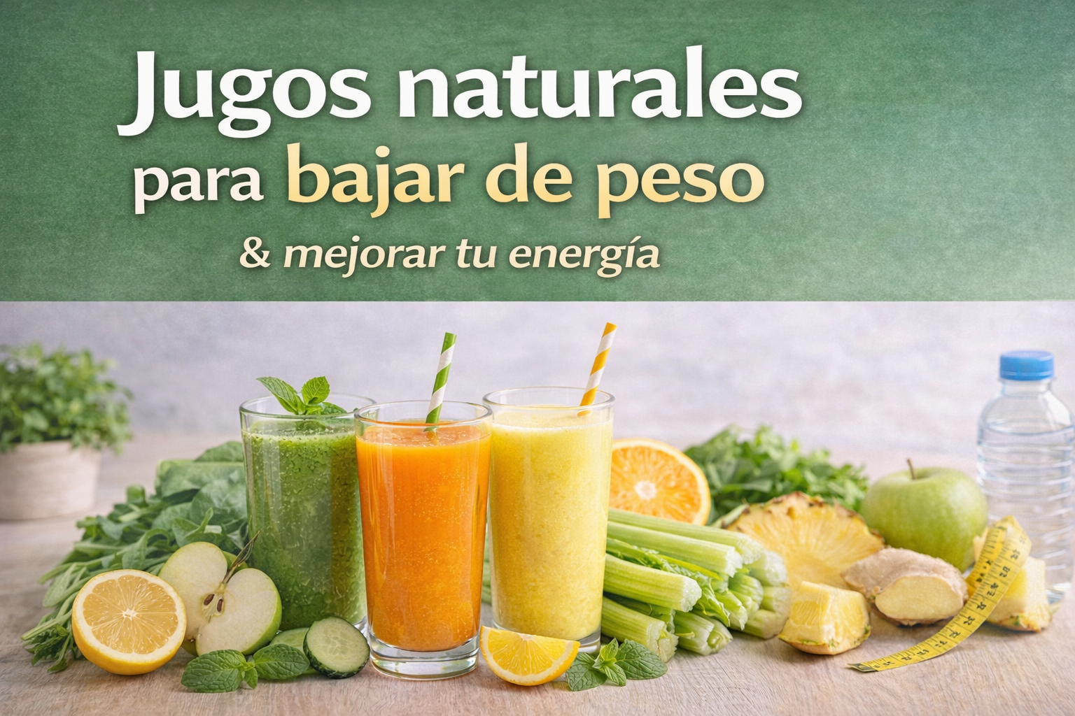 Jugos naturales para bajar de peso y mejorar tu energía