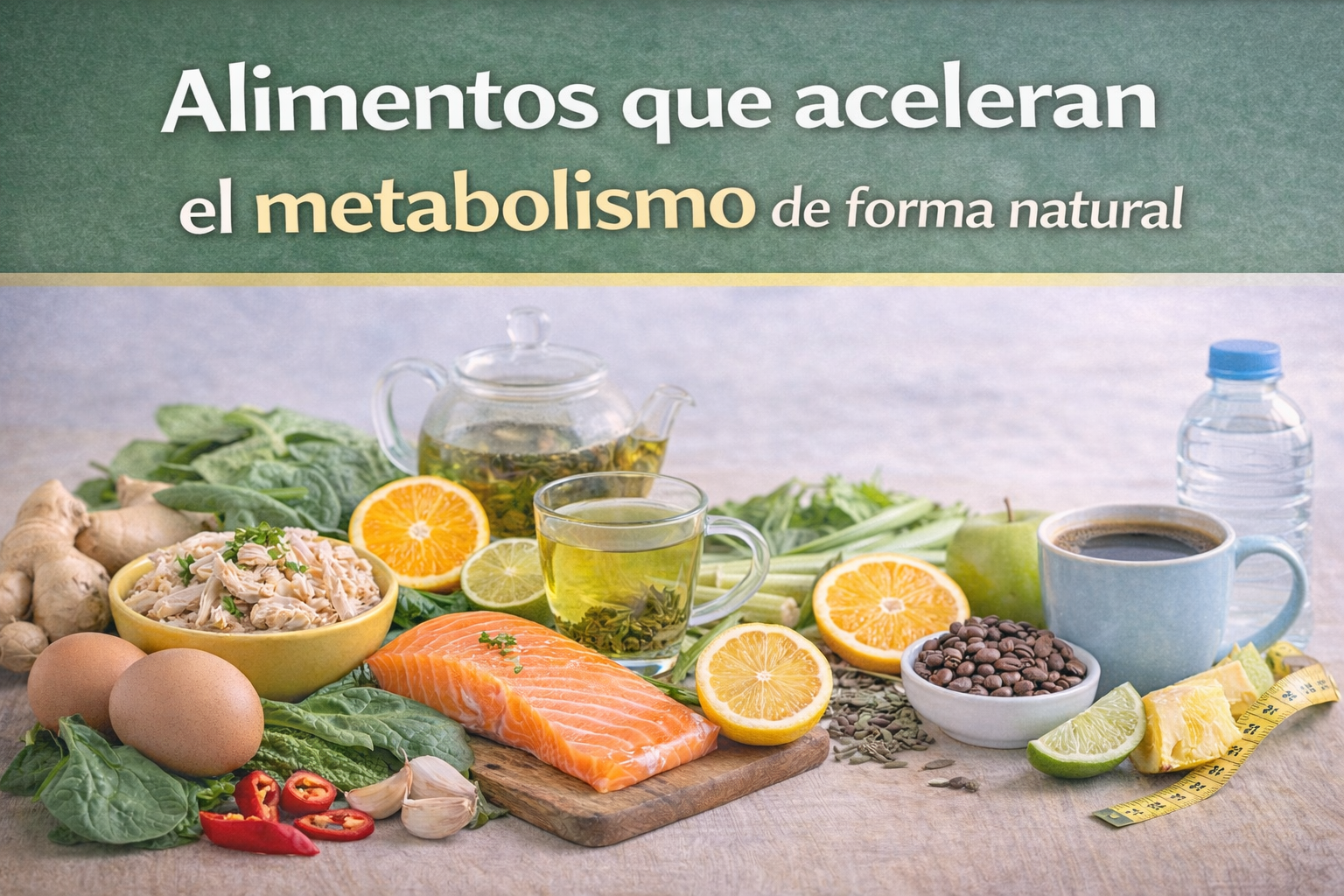 Alimentos que aceleran el metabolismo de forma natural
